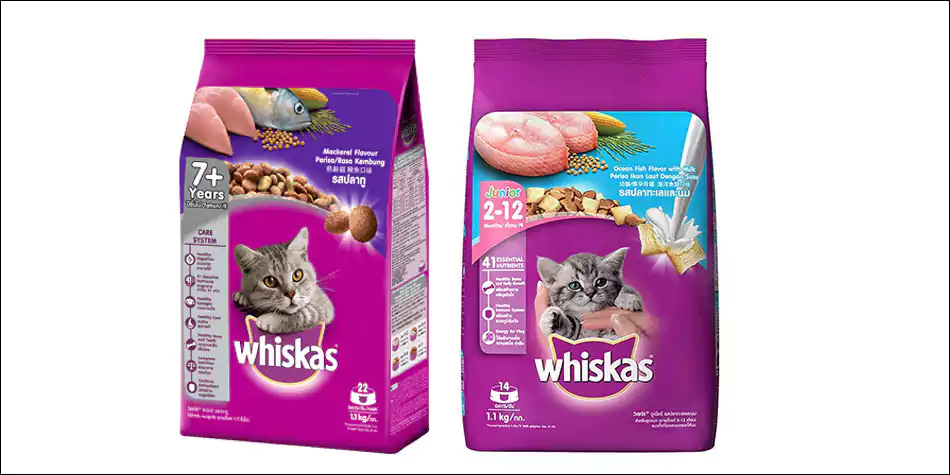 Kelebihan dan kekurangan makanan kucing Whiskas